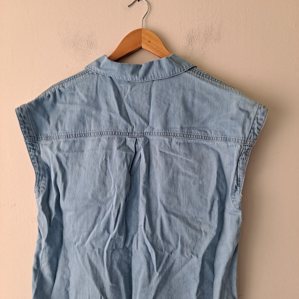 NWT Madewell Denim Tunic Dress Mini Shift Kelleyville Wash Blue Women's Size L - Picture 7 of 14